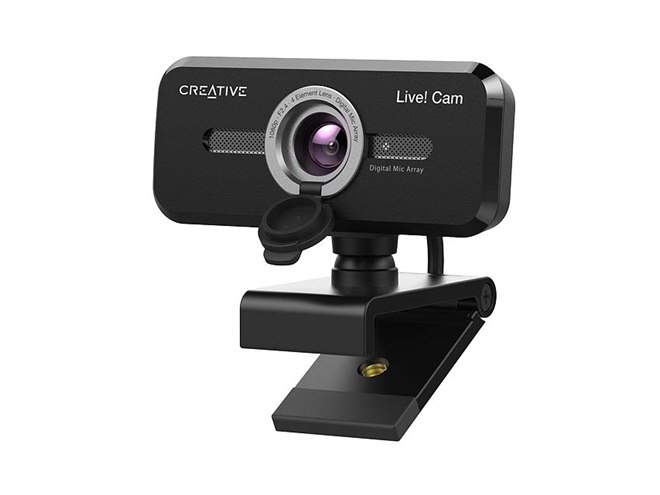 クリエイティブメディア、発言時だけマイクを有効にできるWEBカメラ
