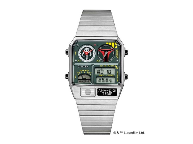 シチズン、スター・ウォーズをモチーフにしたアナデジテンプ腕時計