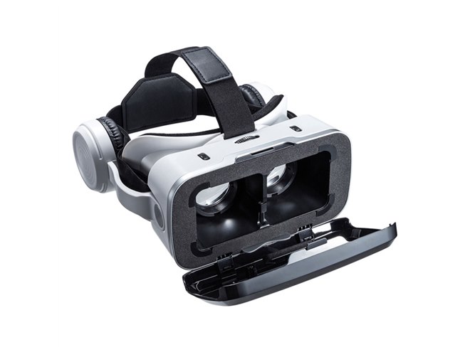 サンワ、Bluetoothコントローラー＆ヘッドホン搭載のVRゴーグル「MED