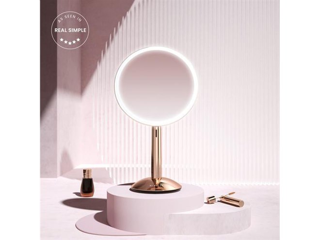 Hibella、“自然光を再現する”LEDライト付き化粧鏡「ガラミラー