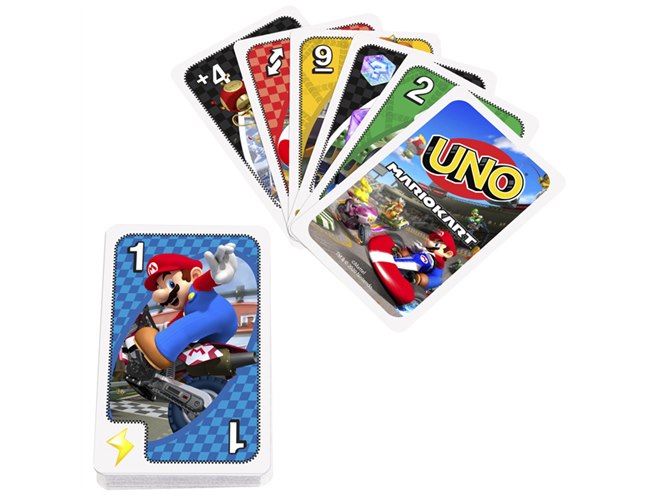 マリオカート」デザインのUNOが登場、オリジナルの特別ルールも採用