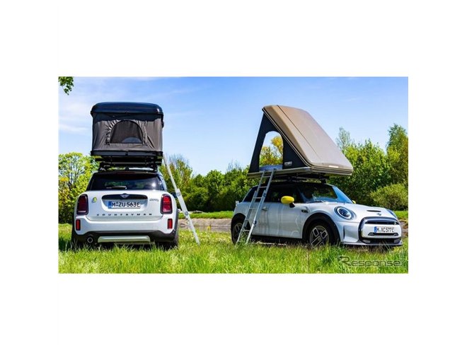 MINIの電動2車種、純正ルーフテントを欧州設定…環境に配慮した