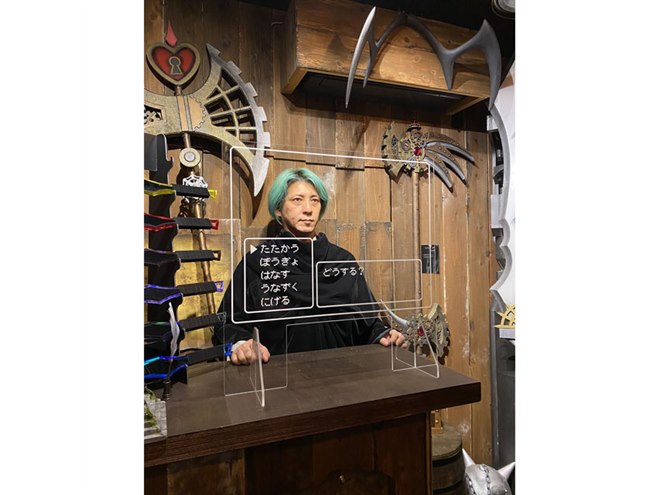 RPGのコマンド選択画面をイメージした「飛沫防止アクリル板」が15,000