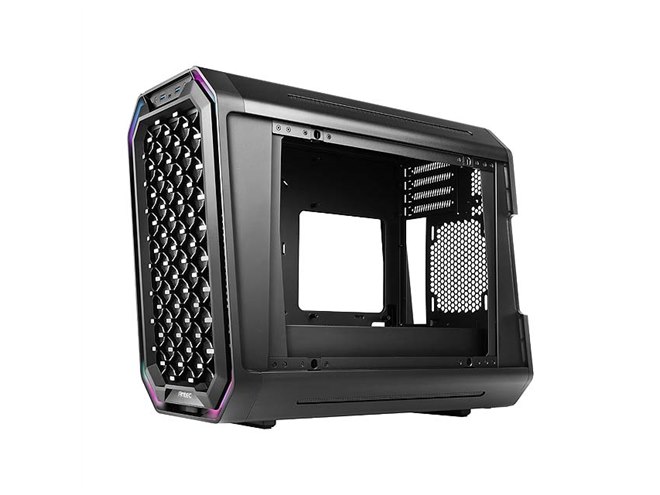 Antec、2種類のフロントパネルを用意した倒立式キューブPCケース「Dark