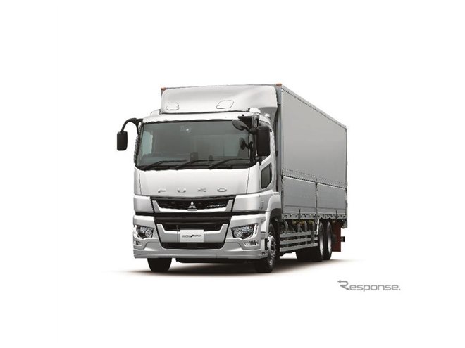 三菱ふそう『スーパーグレート』新型発売、車線内停止のドライバー異常