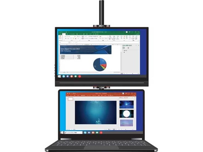ノジマ、縦2画面に展開できる「モバイルディスプレイスタンド」を3,278