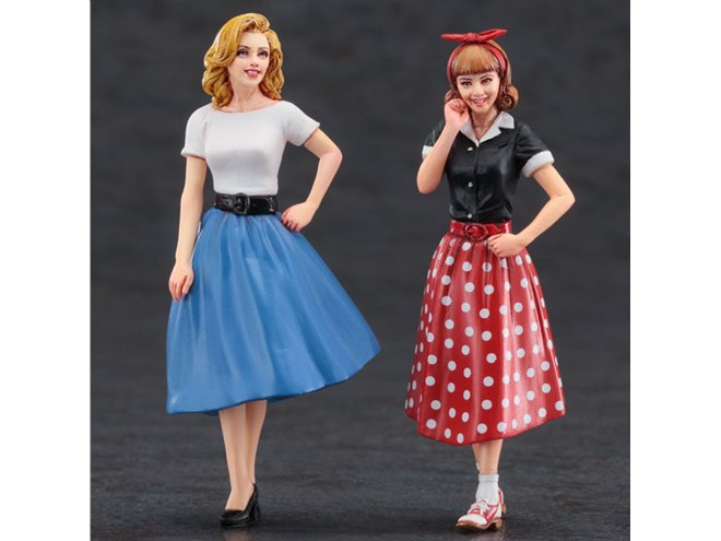 送料無料 いつまで 50年代アメリカンガール”の1/24スケールフィギュア、最新画像が 置物