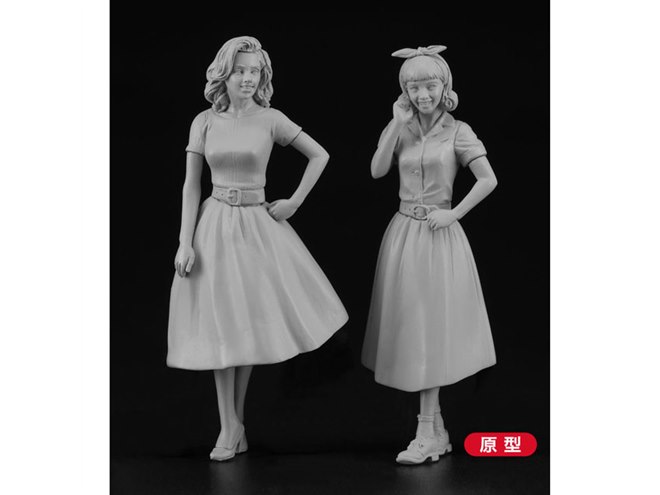 50年代アメリカンガール”の1/24スケールフィギュア、最新画像が