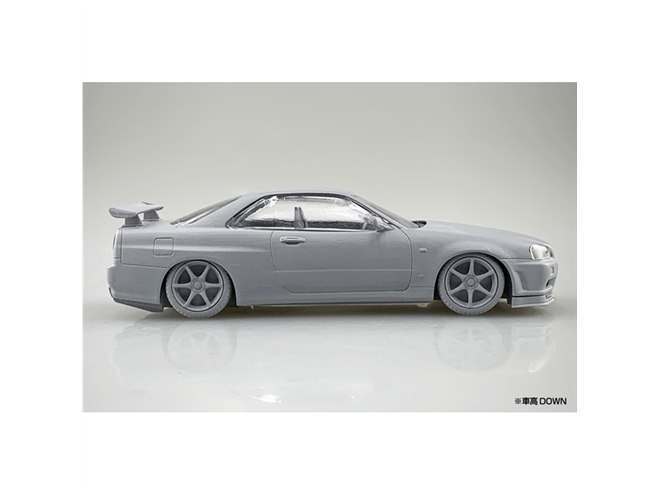 AOSHIMA、「R34スカイラインGT-R」ニュルスペック2色をスナップキット