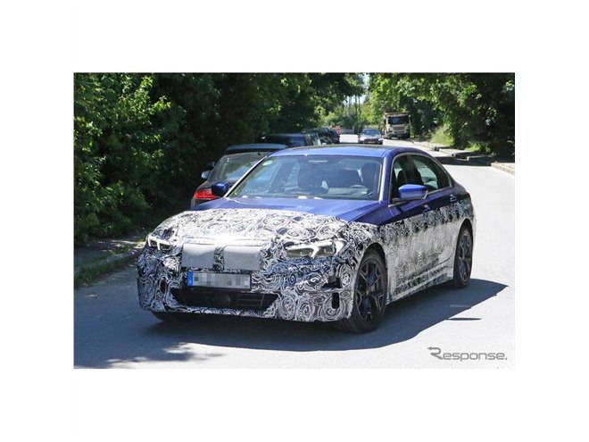 BMW 3シリーズ もEV化！ヘッドライトは専用デザイン、走りは「i4」を