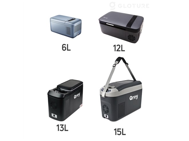 Gloture、車載用滑り落ち防止ベルト付きのコンプレッサー式ポータブル