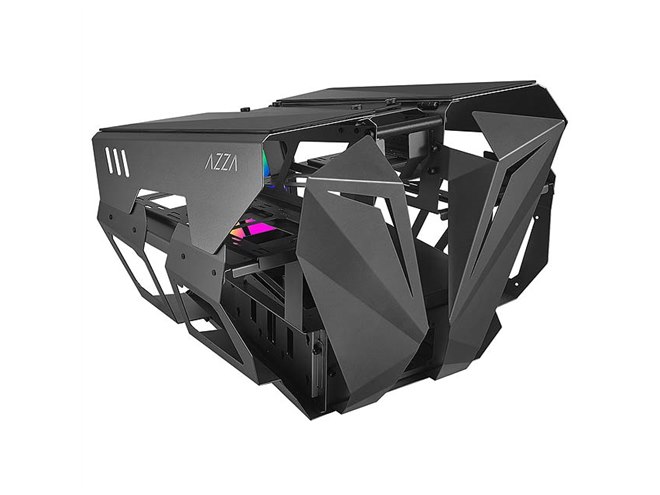 AZZA、ガルウィングを採用したオープンフレームケース
