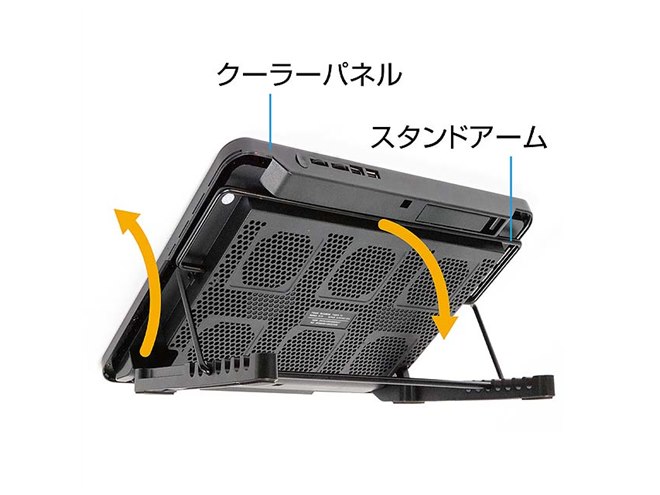 ミヨシ、6基のファンを搭載したノートパソコン用クーラー「NSF-06