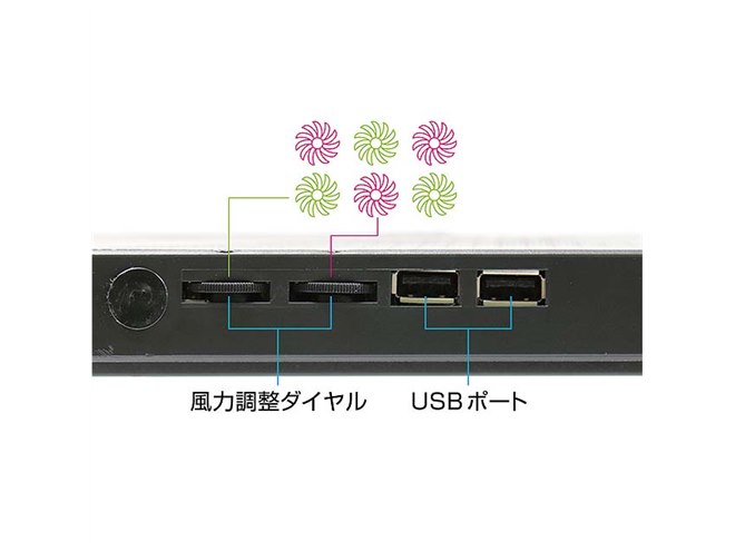 ミヨシ、6基のファンを搭載したノートパソコン用クーラー「NSF-06