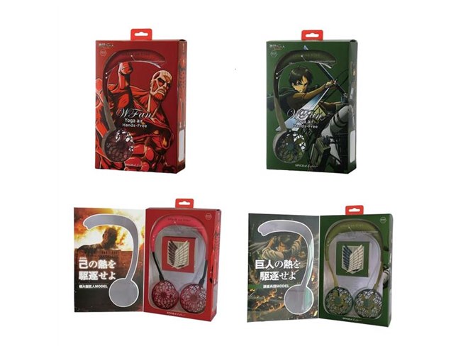 進撃の巨人」コラボの首かけ扇風機、超大型巨人/調査兵団モデル