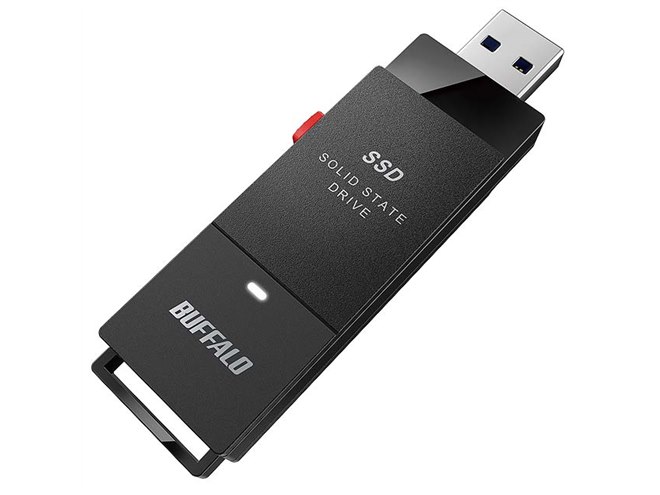 バッファロー、リード速度約600MB/sを実現したスティック型外付けSSD