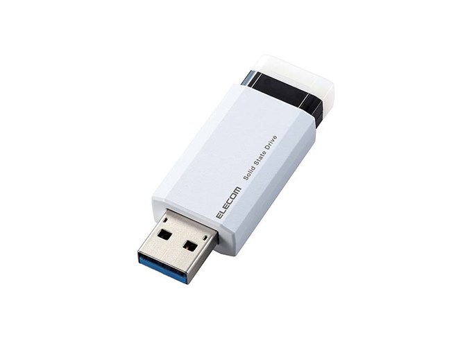 エレコム、ノック式USBメモリータイプのポータブルSSD「ESD-EPK