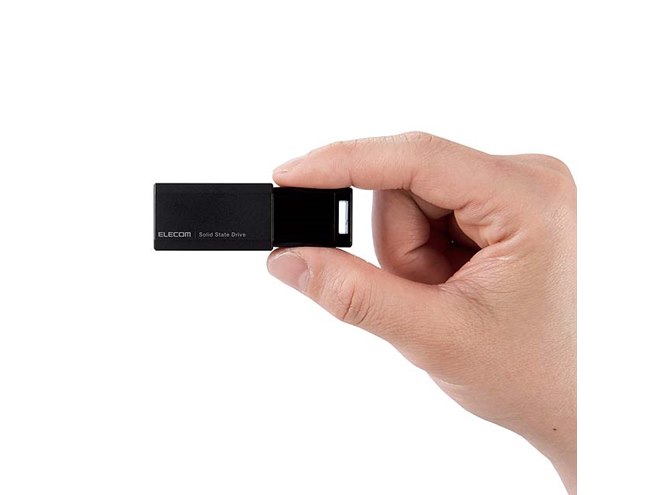 エレコム、ノック式USBメモリータイプのポータブルSSD「ESD-EPK