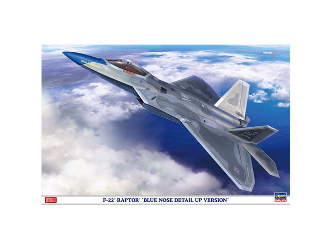 ハセガワ 1/48 F-22ラプター ブルーノーズ ディテールアップバージョン 1/48「F-22 ラプター “ブルーノーズ ディテールアップバージョン”」が