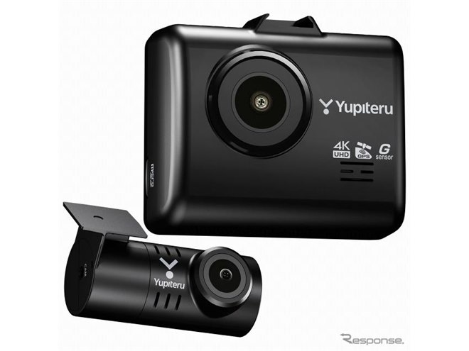 ユピテル、フロント4K記録対応の前後2カメラドラレコ発売へ