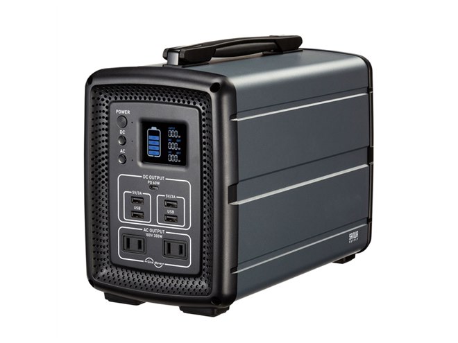 サンワ、AC最大出力300W対応の135000mAhポータブル電源「BTL-RDC23