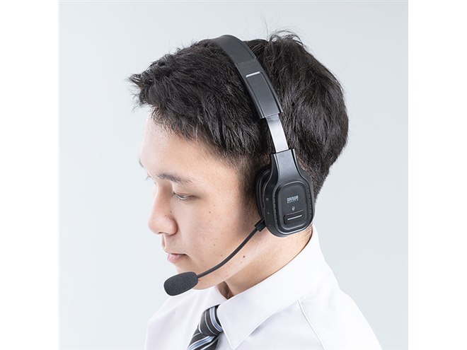 サンワ、ノイズキャンセルマイクを搭載したBluetooth片耳ヘッドセット