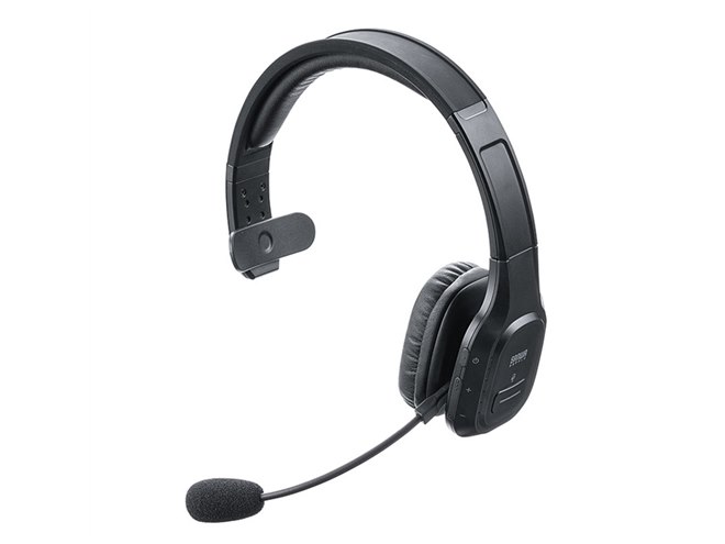 サンワ、ノイズキャンセルマイクを搭載したBluetooth片耳ヘッドセット