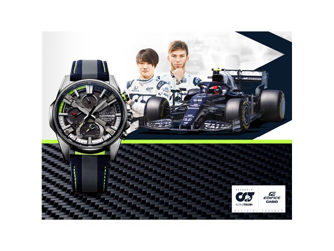 F1マシンの開発のひとコマが見れる。CASIO EDIFICEとトロロッソ