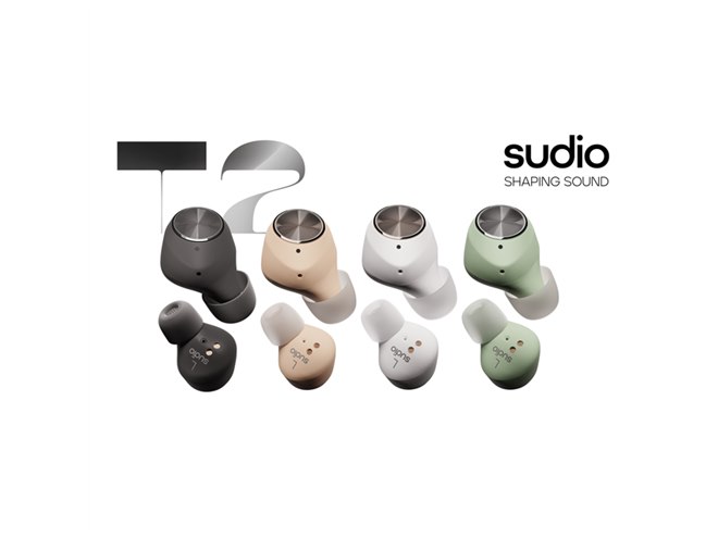 ANC搭載、北欧デザインの完全ワイヤレスイヤホン「Sudio T2」発売開始