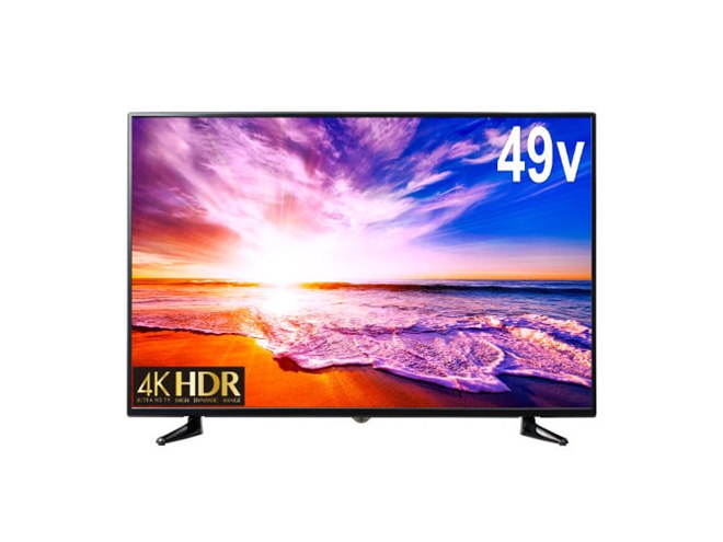 49V型が39,800円、グリーンハウスが4K液晶テレビのメーカー再生品を
