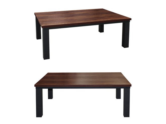 ユアサプライムス、アンティーク調天板のフラットヒーターこたつ