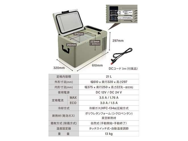 18度まで冷やせるポータブル冷凍冷蔵庫 「Pacificool」、新型モデルを10/15一般販売 - 価格.com