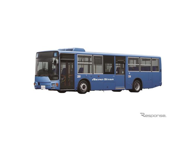 三菱ふそう、大型バス「エアロスター」新型発売、前扉にも開扉