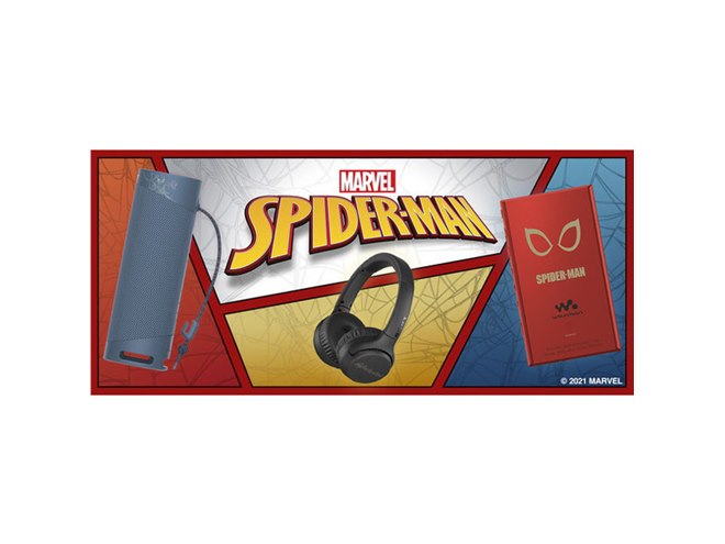 ソニー、「スパイダーマン」デザインのウォークマン/無線ヘッドホン