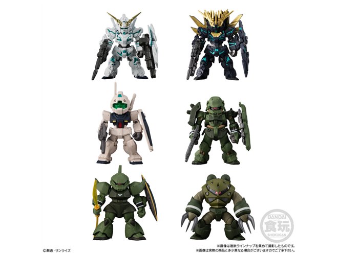 バンダイ、「機動戦士ガンダムUC」5周年記念の特別食玩6種を10