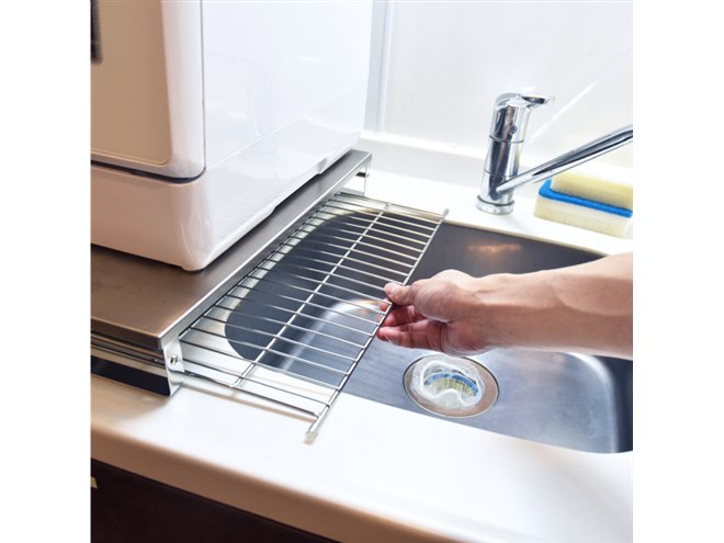 サンコーが食洗機「ラクア」用ステンレスラックを発売、水切りスペース