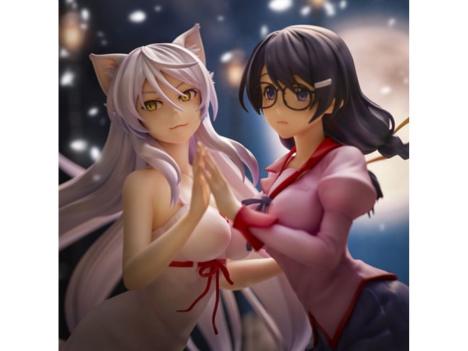 猫物語」羽川翼&ブラック羽川が寄り添ったシーンを再現、2体 猫物語」羽川翼&ブラック羽川が寄り添ったシーンを再現、2体