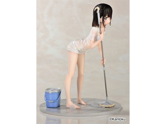 水に濡れ、掃除している「しずくちゃん」を1/7で再現 カントク氏画集