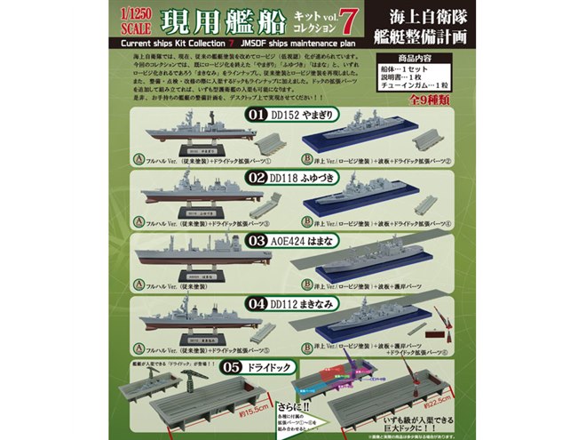 1/1250「現用艦船キットコレクション vol.7 海上自衛隊艦艇整備計画」が本日1/24発売 - 価格.com