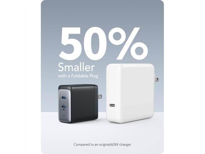 Anker、「Anker GaN ll」搭載のUSB急速充電器に合計最大65W出力の2