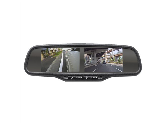 MAXWIN、2画面同時表示が可能なルームミラー型ディスプレイ