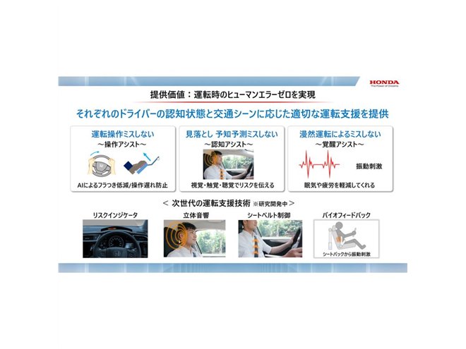 ホンダが2つの次世代安全技術を世界初公開 2050年の交通事故死者