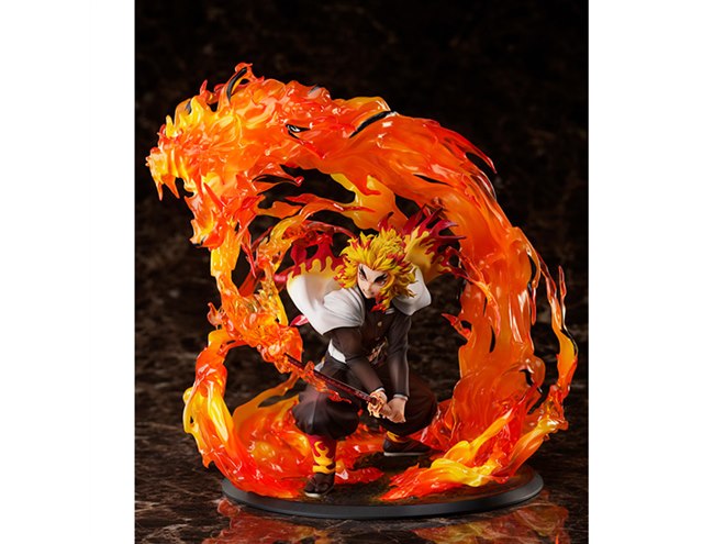 鬼滅の刃 煉獄杏寿郎 炎の呼吸 奥義 玖ノ型・煉獄 1/8スケールフィギュア 鬼滅の刃」奥義を放つ煉獄杏寿郎が1/8フィギュア化、灼熱の炎を
