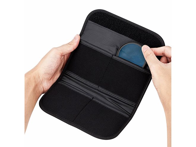 エツミ、フィルター4枚を収納できる「JJC フィルターポーチK4S/K4L