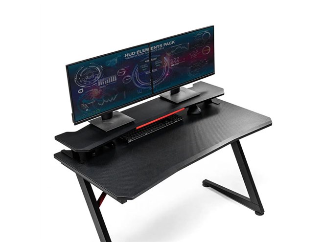 24型ディスプレイの2台並びに対応、幅115cmのゲーミング用