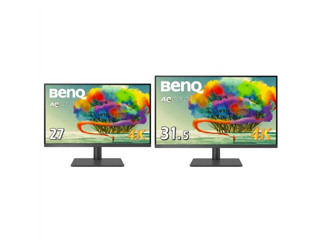 BenQ、4K UHD解像度のデザイナー向け27型/31.5型液晶