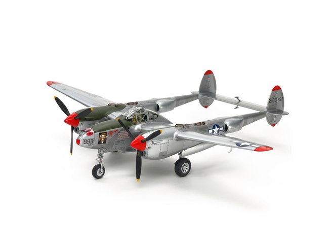 タミヤ、エースパイロット搭乗機マーキングを収録した「P-38J