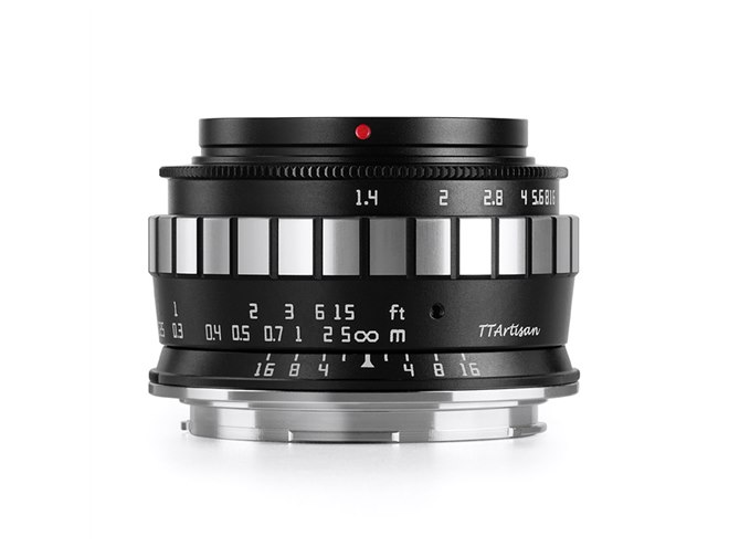 TTArtisan 23mm f/1.4 Lマウント レンズフィルター付き 銘匠光学、「TTArtisan 23mm f/1.4 C」ブラック×シルバーに「Lマウント