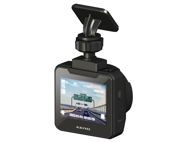9,800円、KEIYOがフロント用フルHDドラレコ「AN-R102」を本日3/11発売