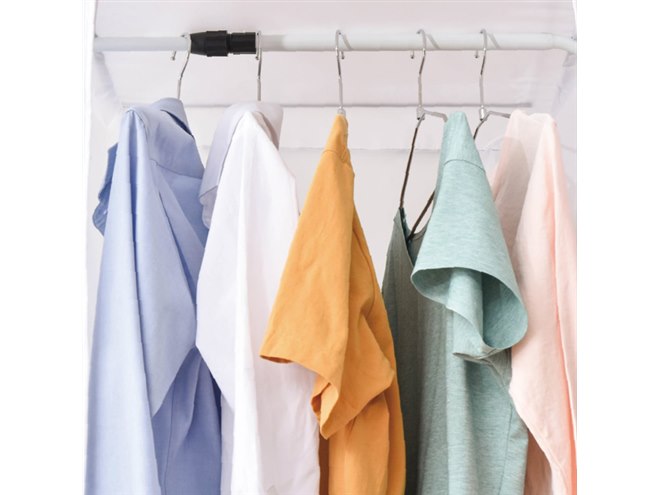 洗濯機上の空間を有効活用、出してそのまま干せる「ちょい足し